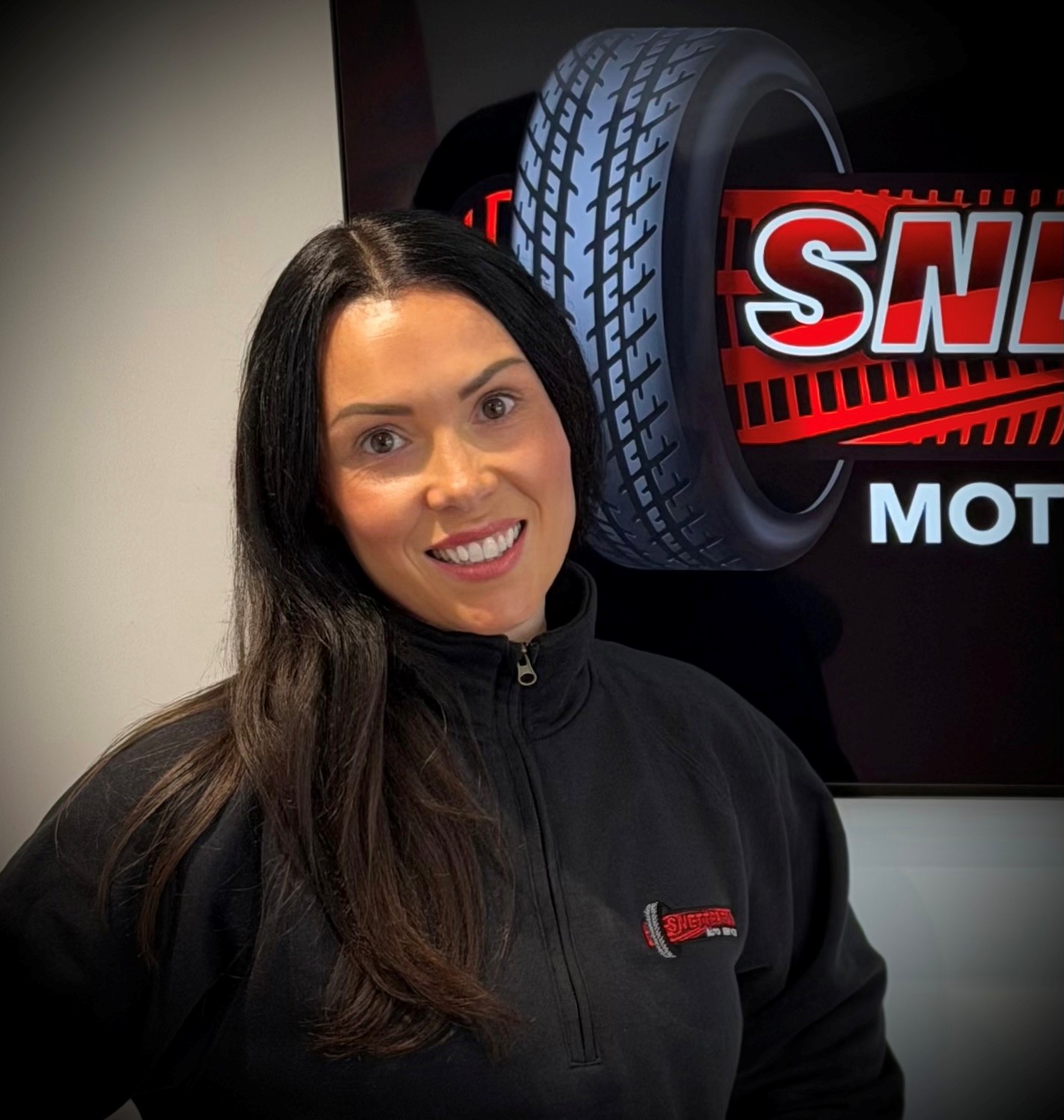 Georgia wearing company jacket